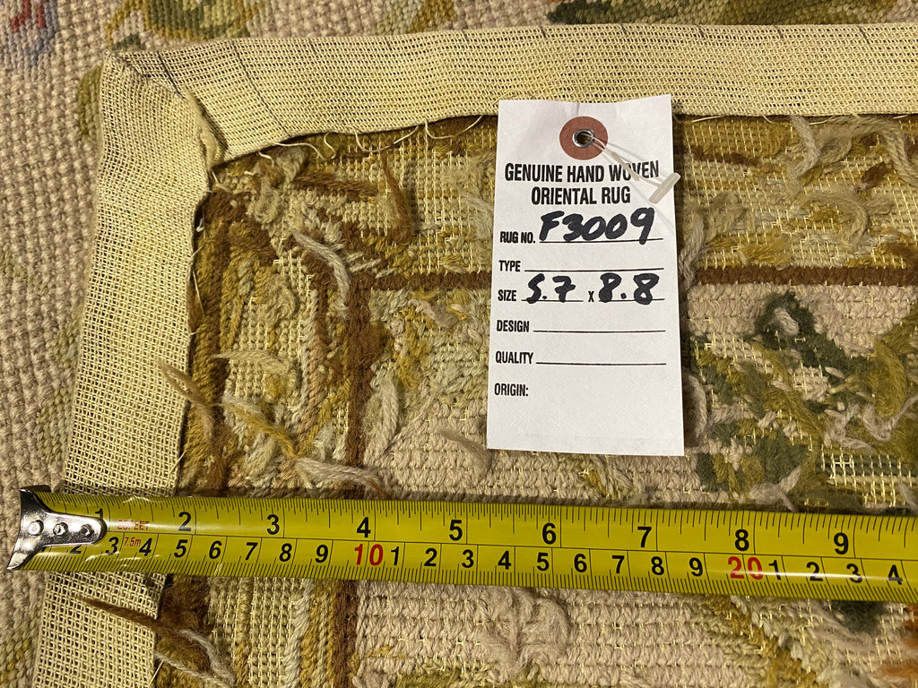 5.7 x 8.8 Europe Floral Handmade Needle Point Rug #F-3009