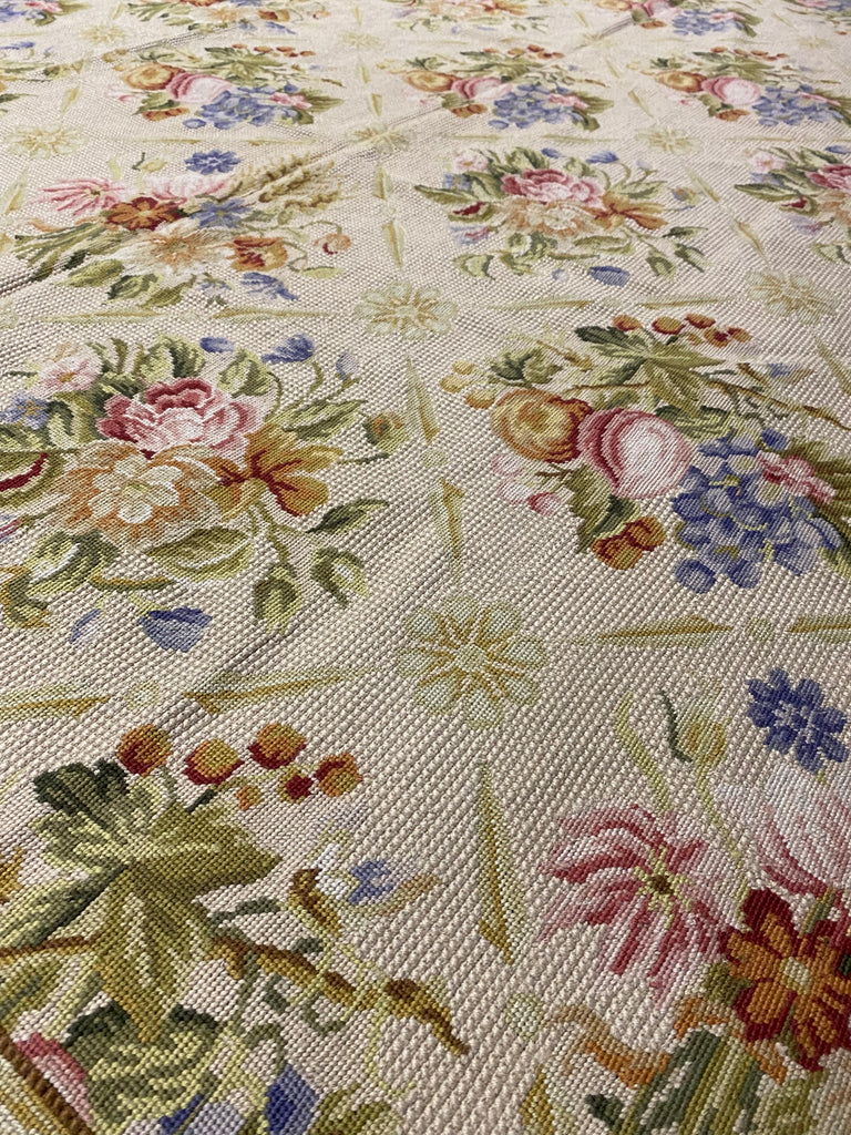 5.7 x 8.8 Europe Floral Handmade Needle Point Rug #F-3009