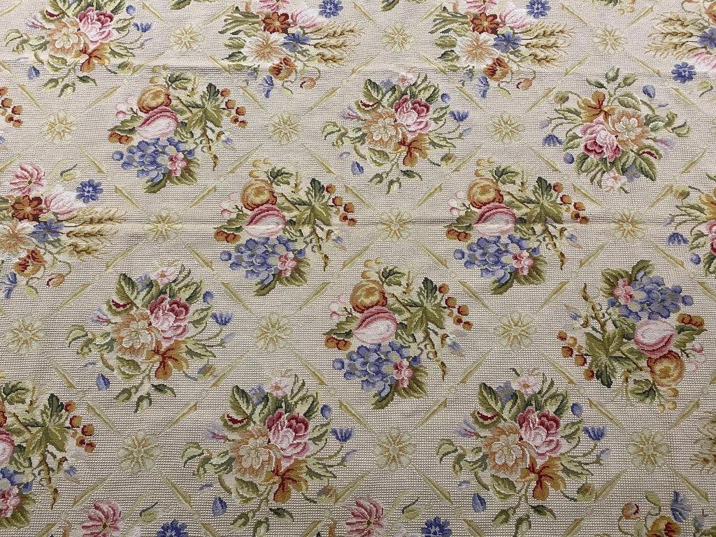 5.7 x 8.8 Europe Floral Handmade Needle Point Rug #F-3009