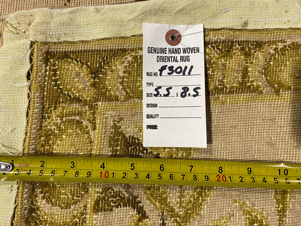 5.5 x 8.5 Peacock Floral Good Luck Needle Point Rug HANDMADE #F-3011