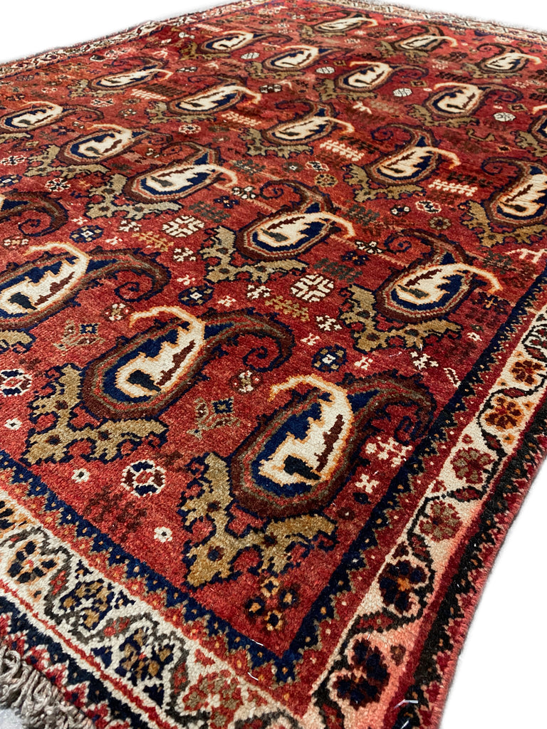 4.9 x 6 Hand-Knotted Botteh Paiely Persian Qashqai Rug #PIX-12634