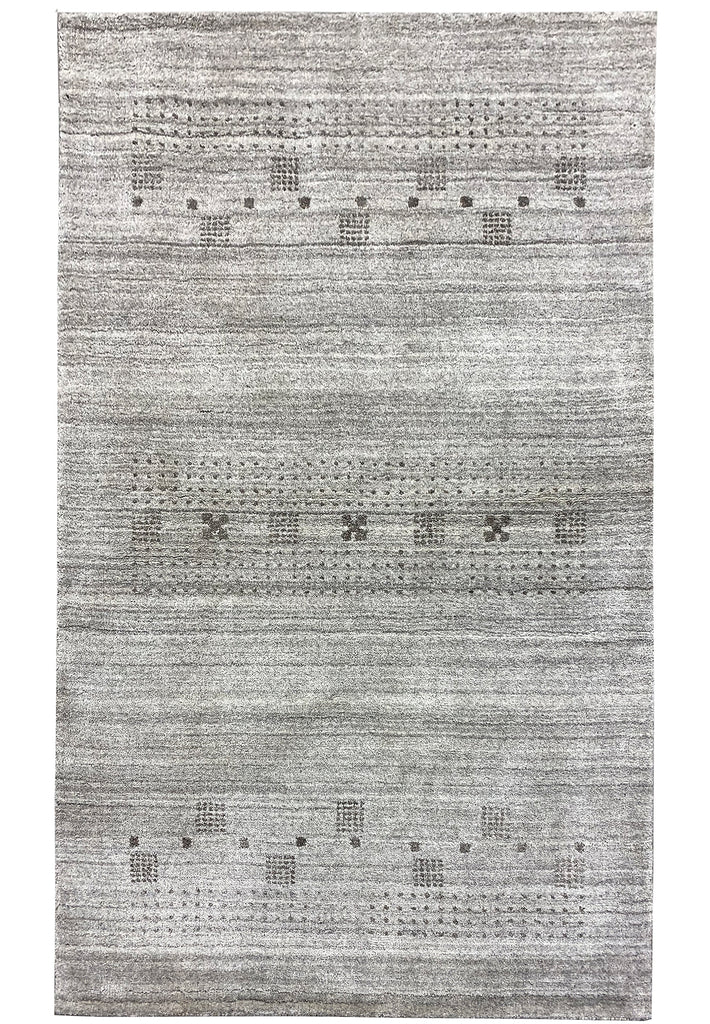 3 x 5 Handmade Gabbeh Wool Rug CONTEMPORARY GRAY
