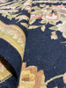 Load image into Gallery viewer, 6 x 9 BLACK French Aubusson Needle Point Rug #F-3016
