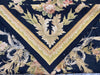 Load image into Gallery viewer, 6 x 9 BLACK French Aubusson Needle Point Rug #F-3016