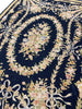 Load image into Gallery viewer, 6 x 9 BLACK French Aubusson Needle Point Rug #F-3016