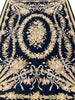 Load image into Gallery viewer, 6 x 9 BLACK French Aubusson Needle Point Rug