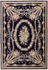 Load image into Gallery viewer, 6 x 9 BLACK French Aubusson Needle Point Rug