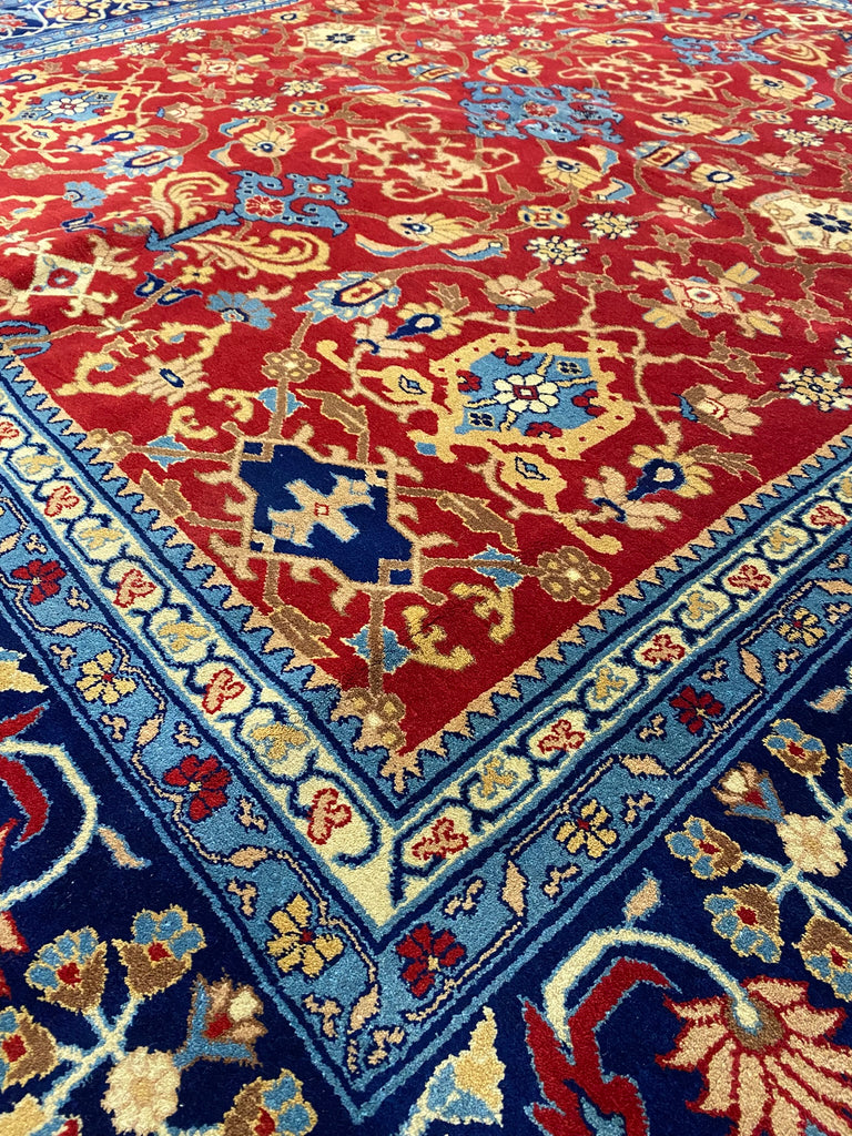 7 x 8 Red Sino Silk Square Rug 12023