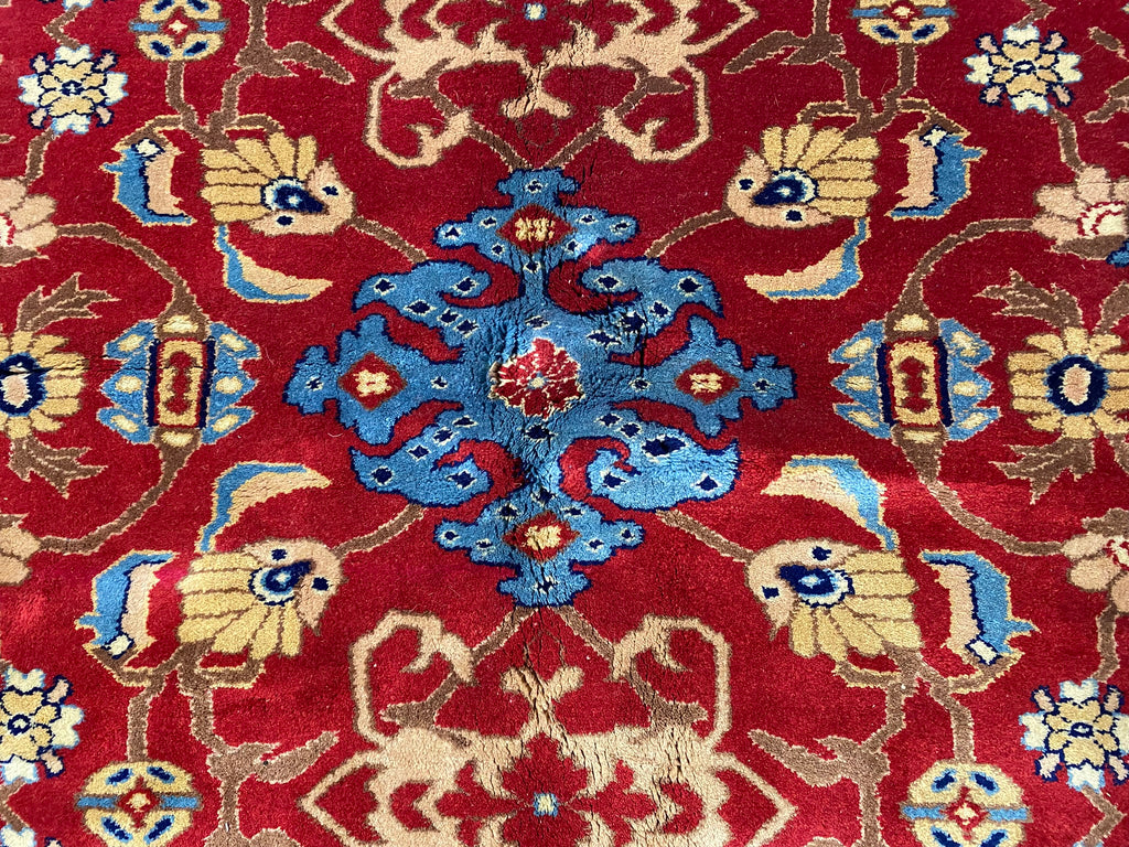 7 x 8 Red Sino Silk Square Rug 12023