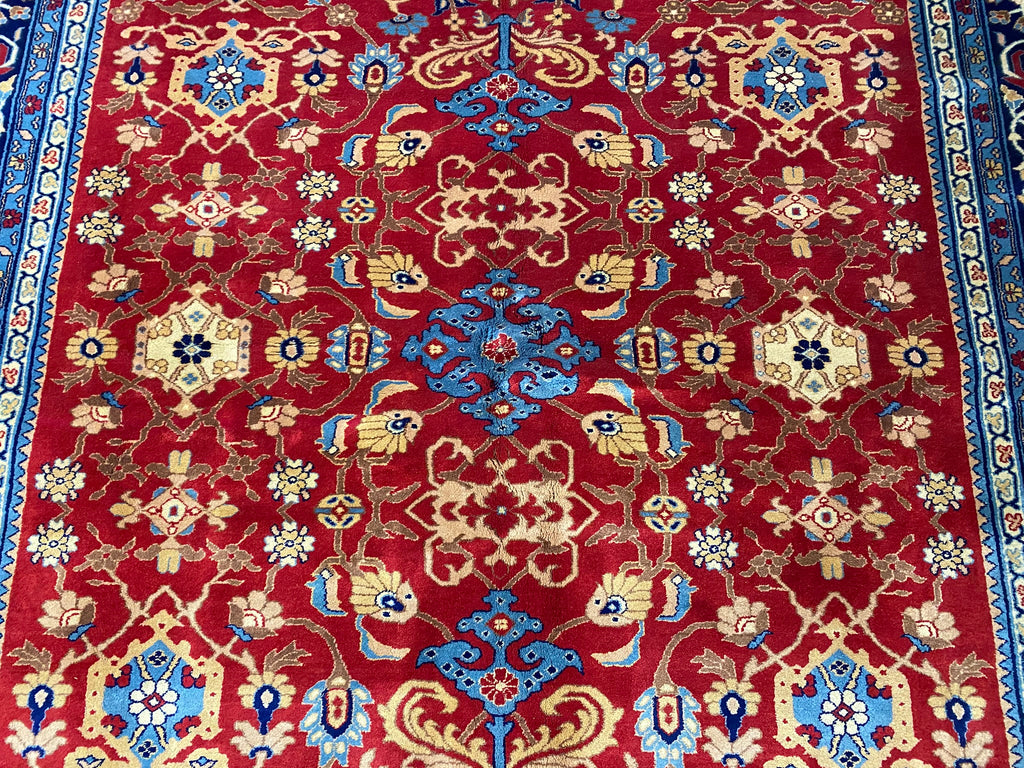 7 x 8 Red Sino Silk Square Rug 12023