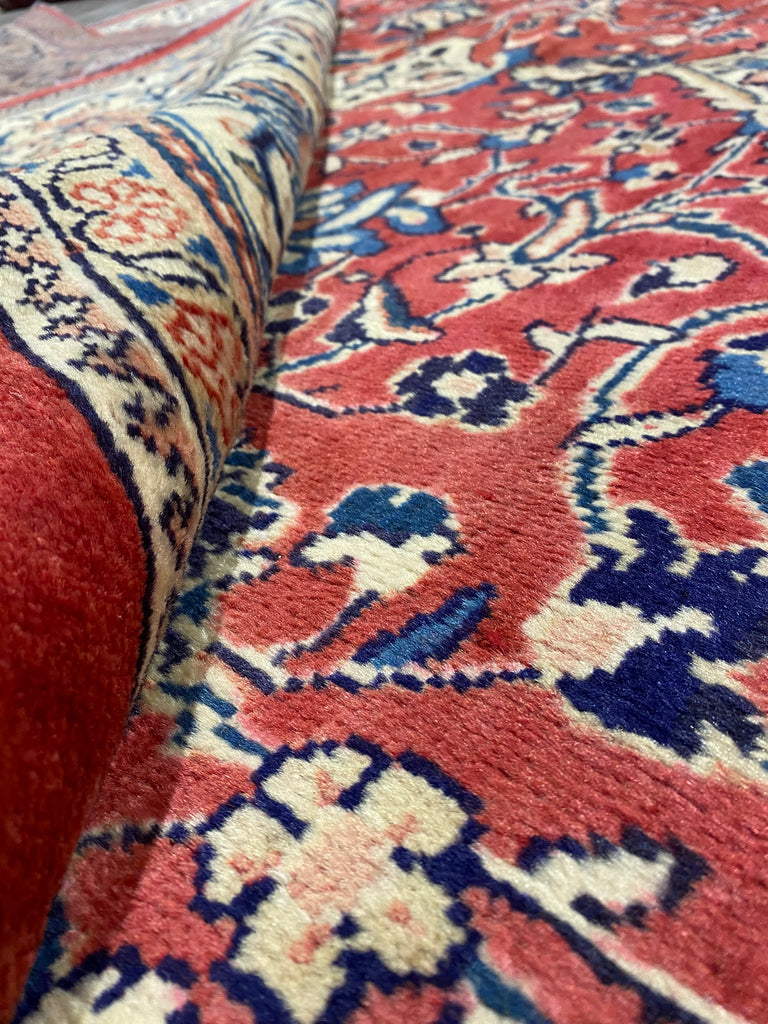 10' x 13' Red Semi Antique Persian Sarouk Rug 1315