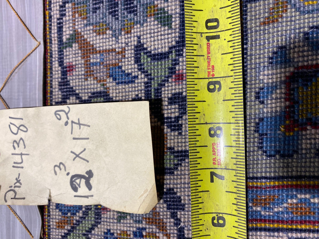 12.3 x 17.2 Beige Hand-knotted Persian Kashan Large Rug 14381