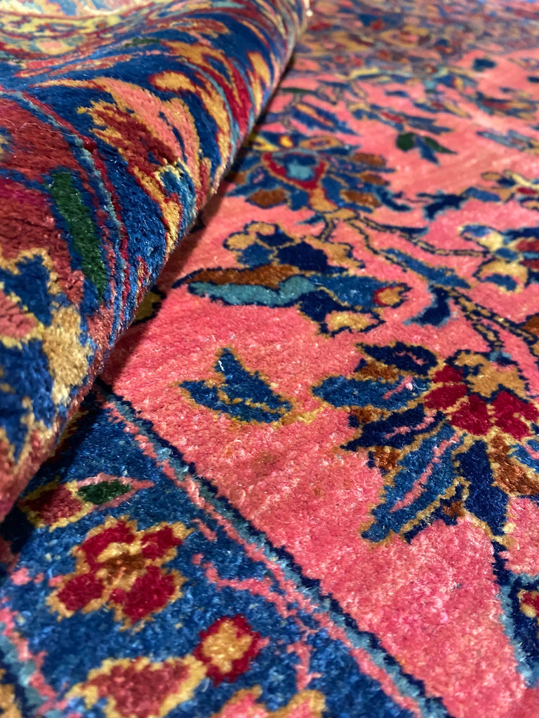 9.9 x 15.0 Antique 1930's Persian Kashan Sarouk Quality Large Rug Finer Wool #PIX-3559