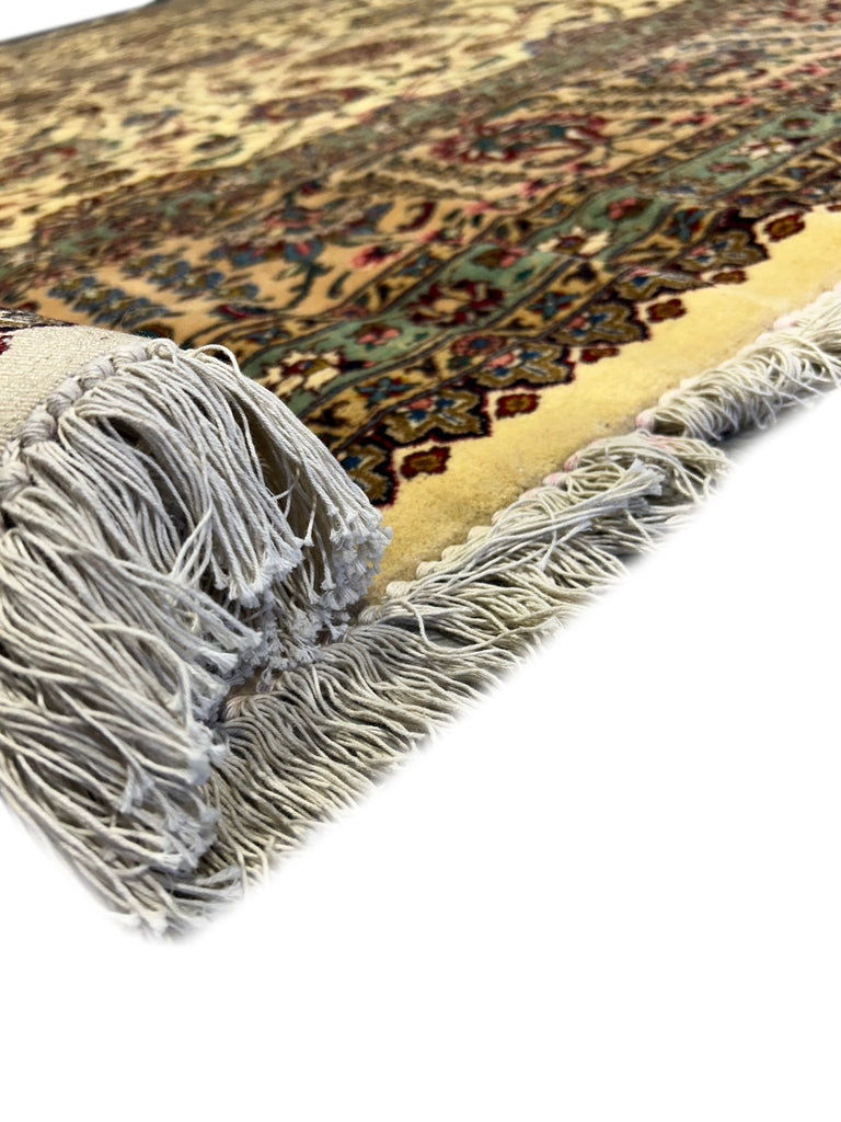 10.7 x 14.6 Semi-Antique Fine Weave Persian Tabriz Rug IVORY 14871