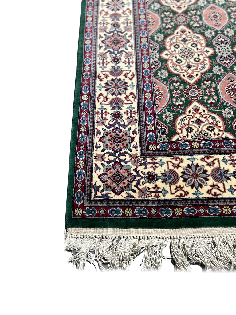 5.2 x 8.10 Basil Green New Quality Pakistan Rug 14130