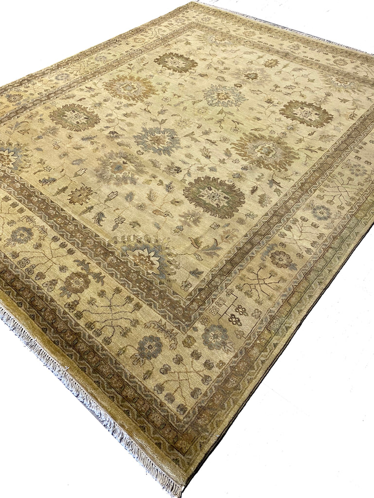 8.3 x 10.2 New Handmade Agra Oushak Wool Rug #F-6440
