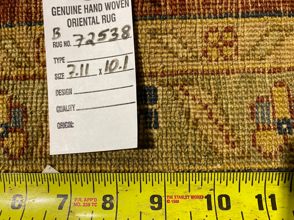 8.0 x 10.1 New Ziglar Agra Rug Natural Wool RUST #B-72538