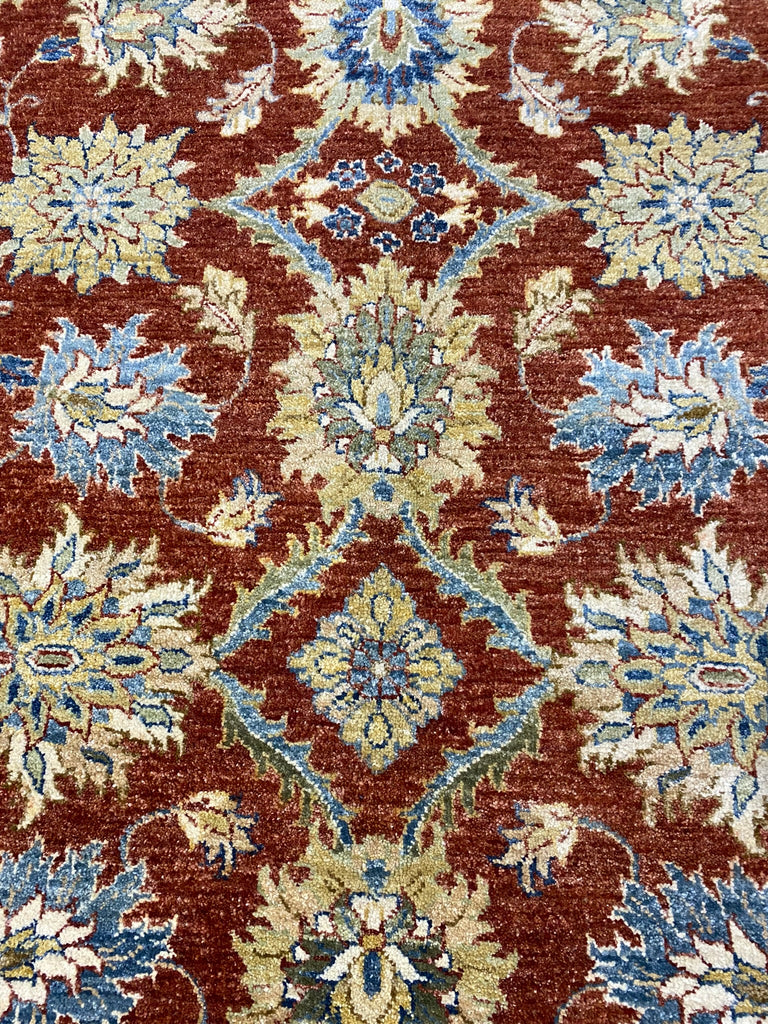 8.0 x 10.1 New Ziglar Agra Rug Natural Wool RUST #B-72538