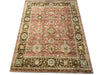 Load image into Gallery viewer, 7.9 x 10 Beautiful Handmade Rug Natural Wool Rust Salmon Olive #F-6441
