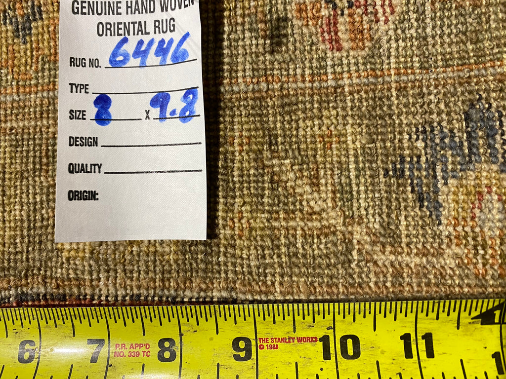 8 x 9.8 QUALITY AGRA RUG Beige Rust #F-6446