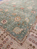 Load image into Gallery viewer, 8 x 10 GREEN Agra Rug Handmade Quality Wool #F-6448