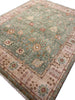 Load image into Gallery viewer, 8 x 10 GREEN Agra Rug Handmade Quality Wool #F-6448