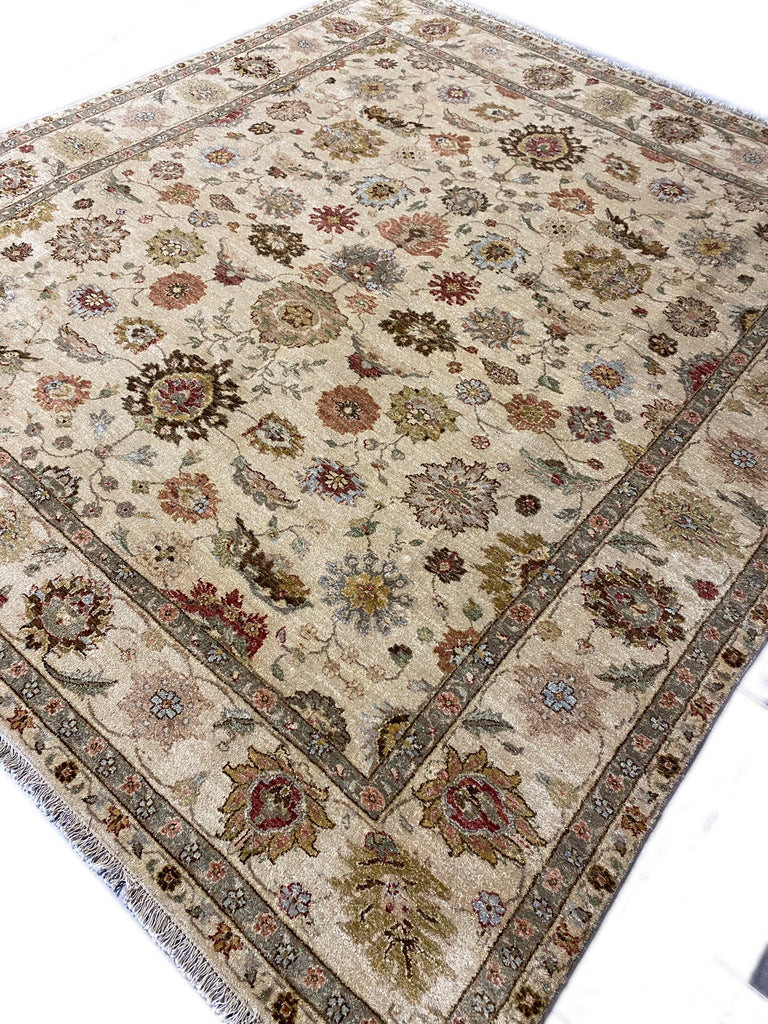 8.0 x 8.10 SQUARISH Agra Rug QUALITY HANDMADE CARPET #F-6449