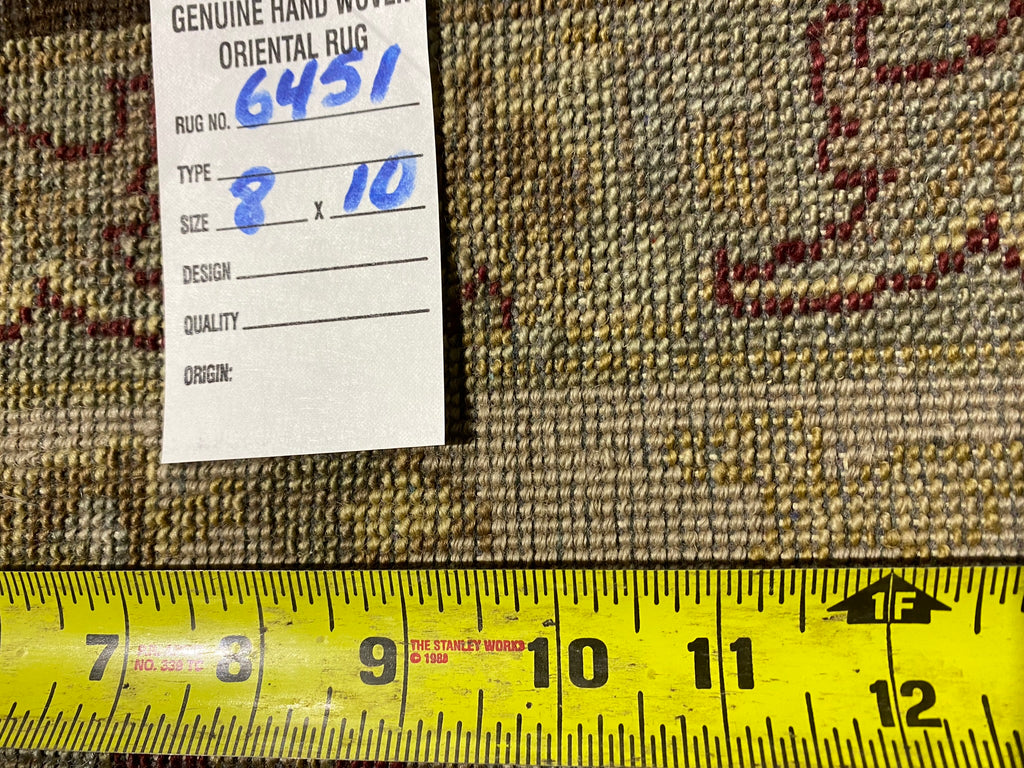 8 x 10 QUALITY AGRA Brown Green Rug #F-6451