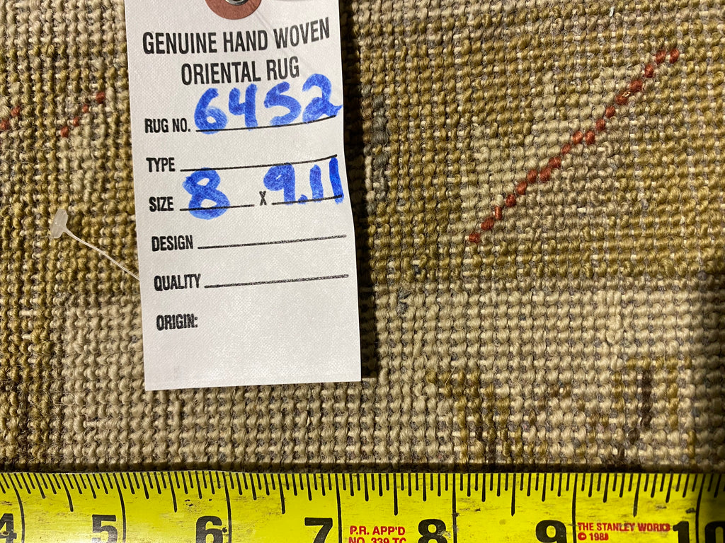 8 x 10 Natural Wool Handmade New Oushak Rug #F-6452