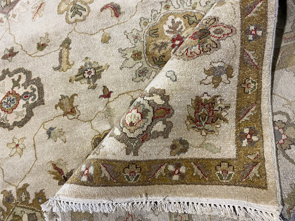 8 x 10 Natural Wool Handmade New Oushak Rug #F-6452