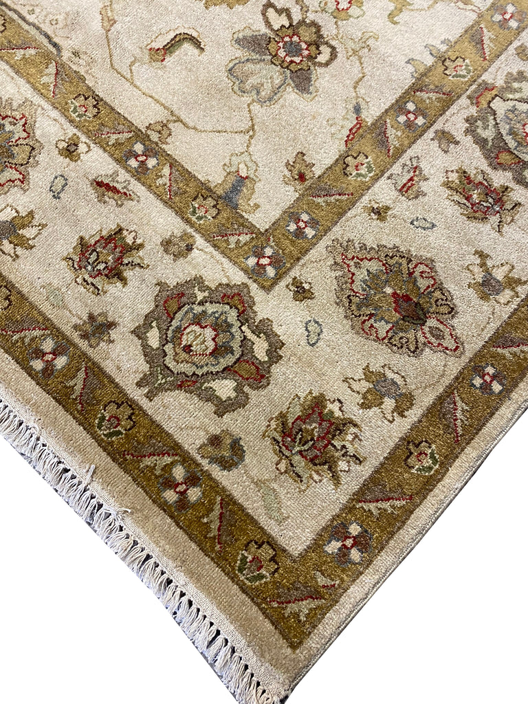 8 x 10 Natural Wool Handmade New Oushak Rug #F-6452