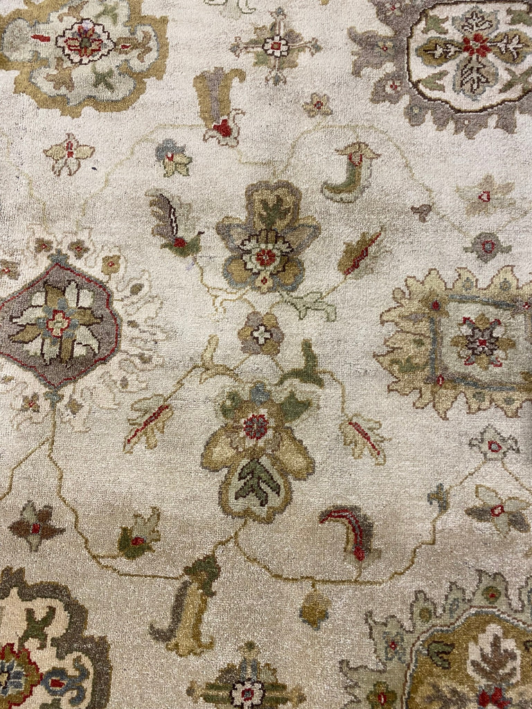 8 x 10 Natural Wool Handmade New Oushak Rug #F-6452