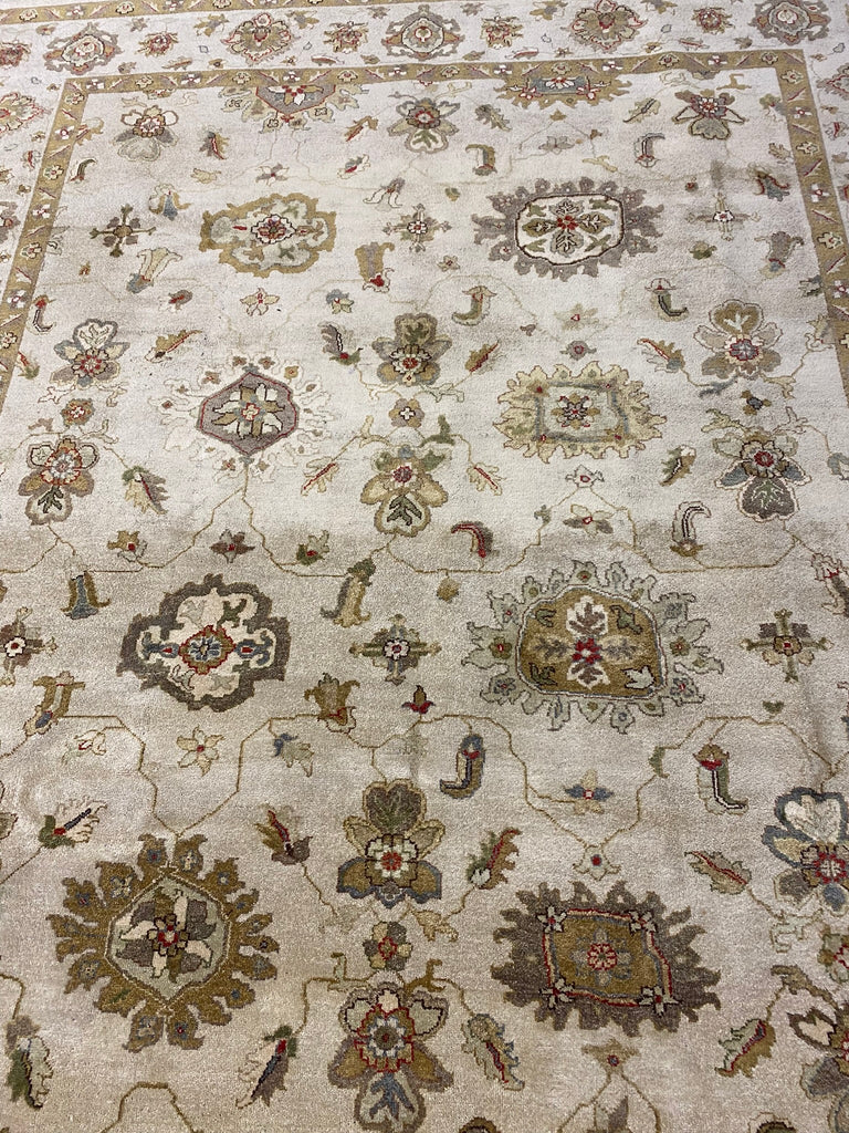 8 x 10 Natural Wool Handmade New Oushak Rug #F-6452