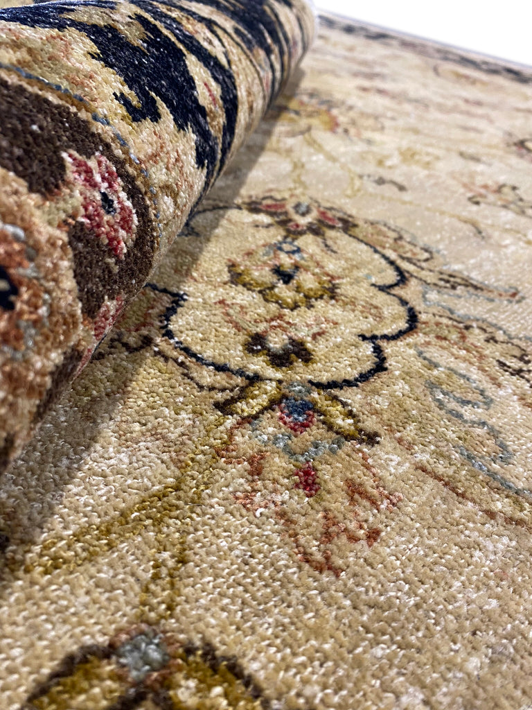 7.8 x 10.0 New Agra Rug Natural Wool #F-6455