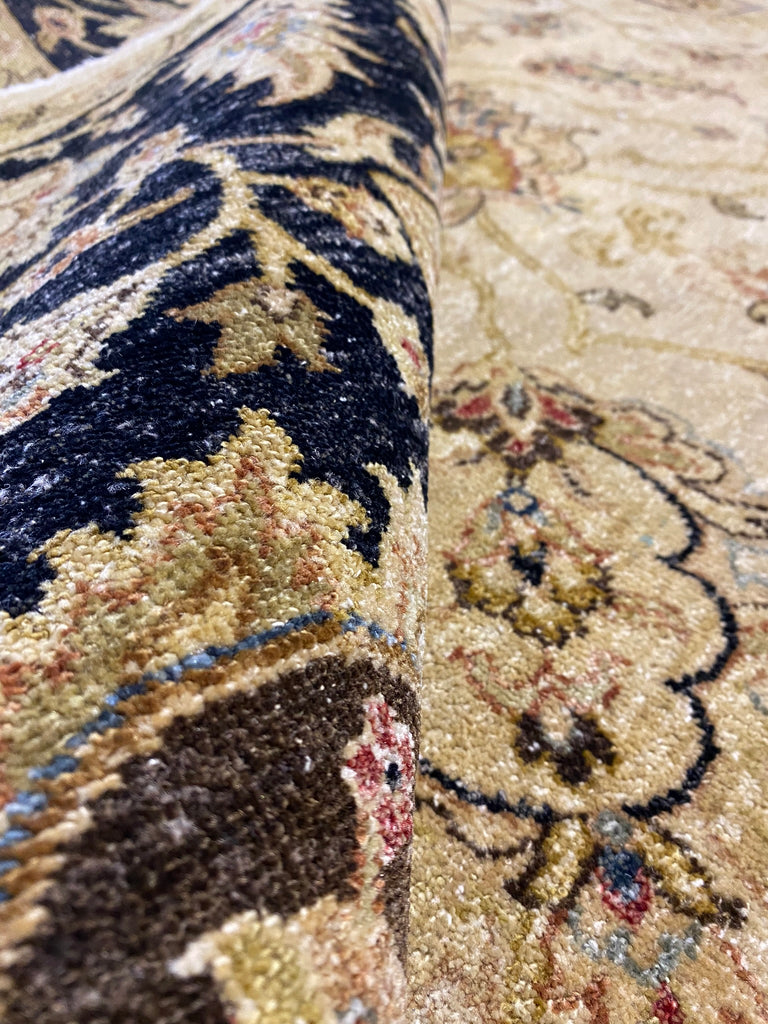 7.8 x 10.0 New Agra Rug Natural Wool #F-6455