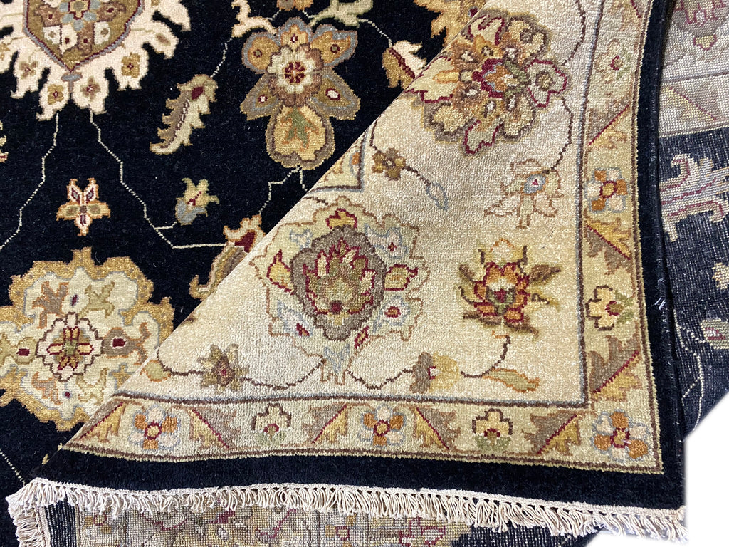 8 x 10 QUALITY AGRA RUG BLACK #F-6458
