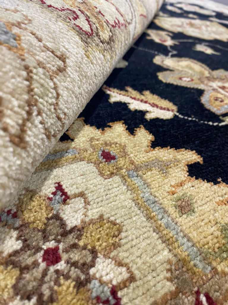 8 x 10 QUALITY AGRA RUG BLACK #F-6458