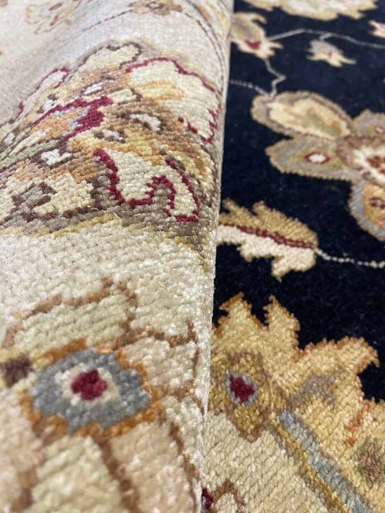 8 x 10 QUALITY AGRA RUG BLACK #F-6458