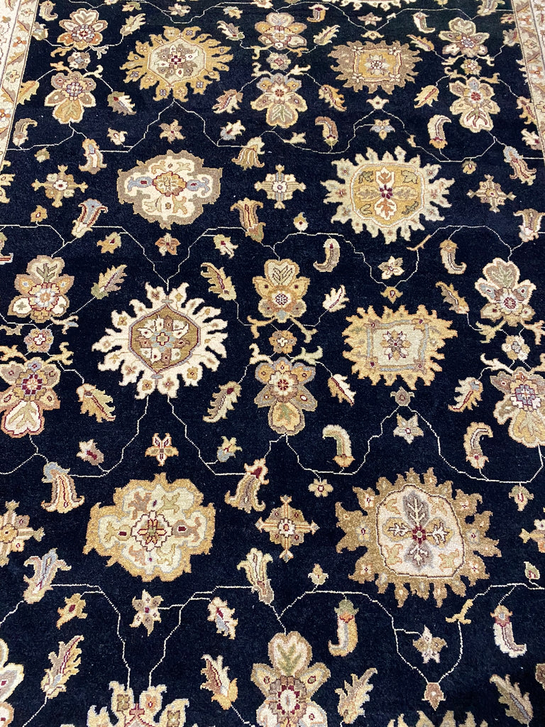 8 x 10 QUALITY AGRA RUG BLACK #F-6458