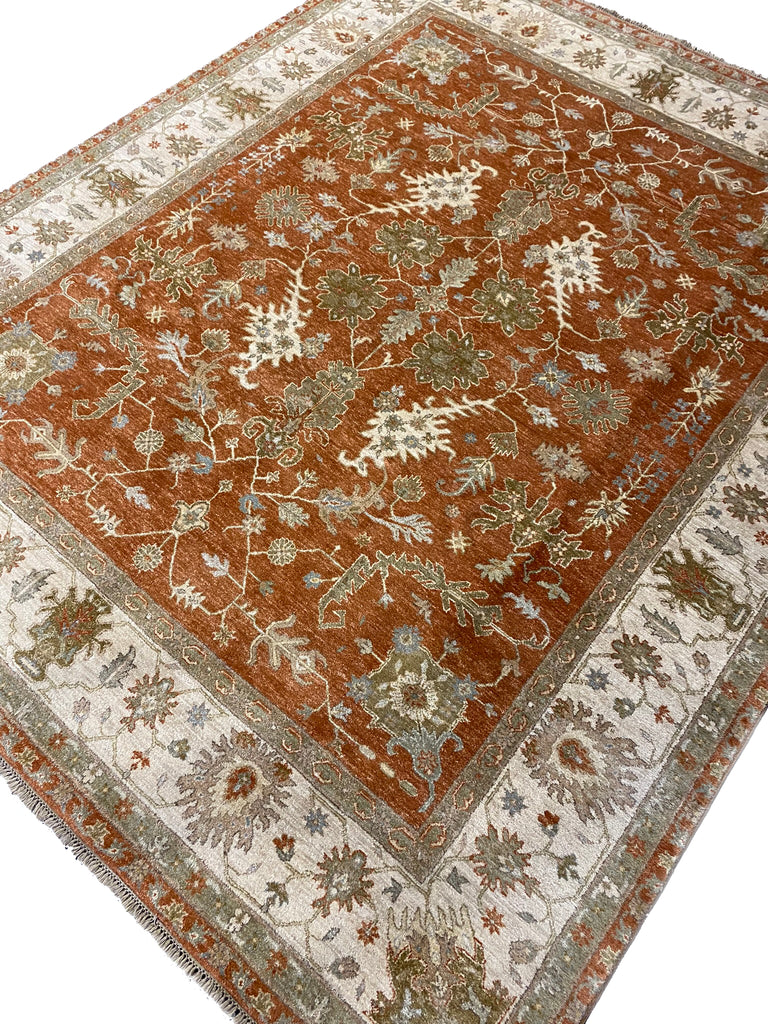 8 x 10 RUG NATURAL Wool QUALITY RUST #F-6460