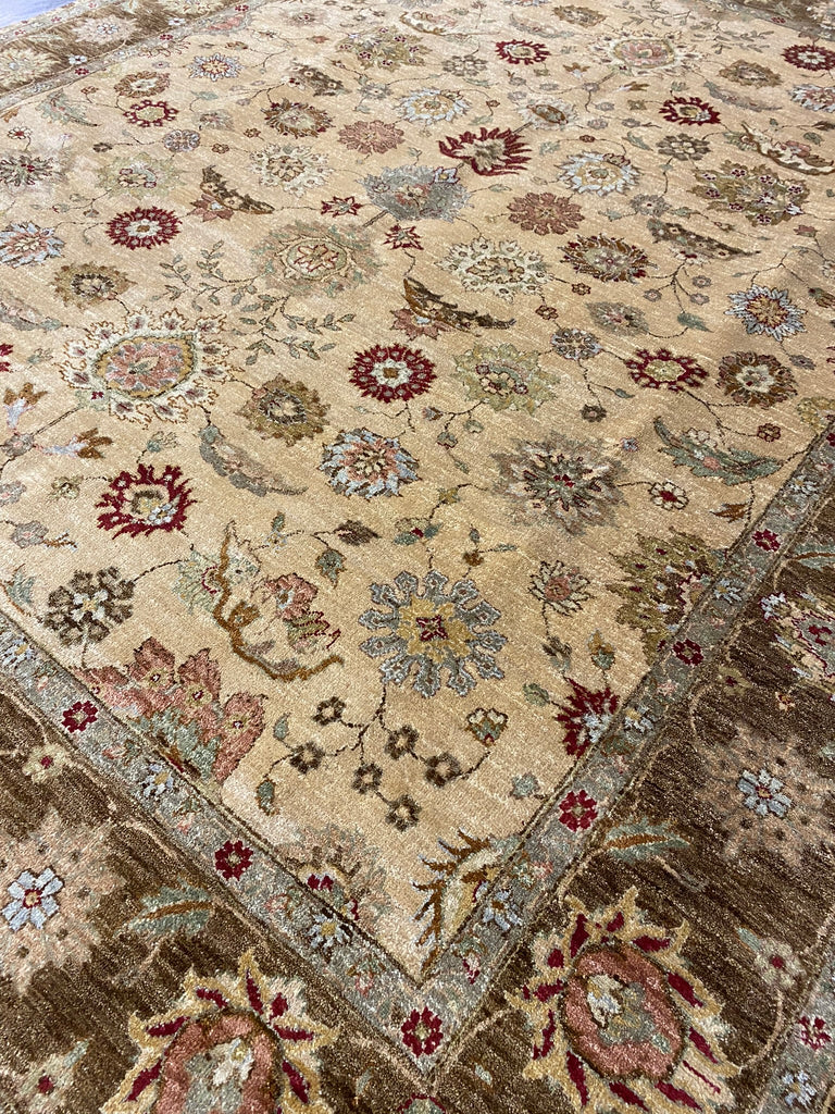 8 x 10.0 Quality Ziglar Agra Rug GOLD OLIVE #F-6464
