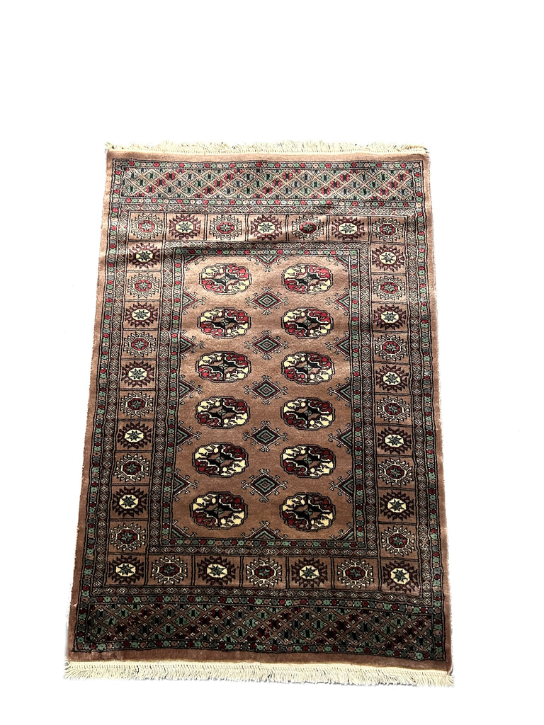 3 x 4.5 Handmade Bokara Rug BROWN #49083