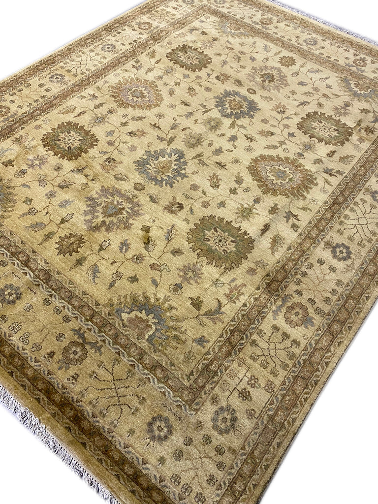 8 x 10.1 New Oushak Handmade Agra Rug #F-6466