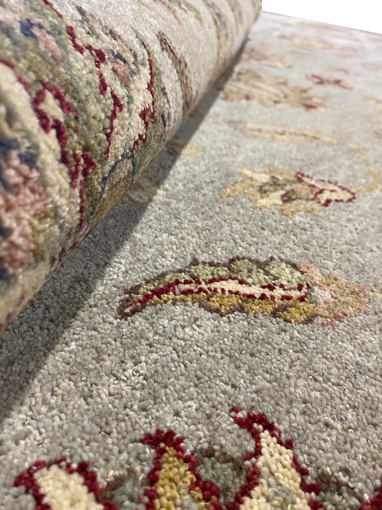 8 x 10 LIGHT GREEN Fine Quality Handmade Ziglar Rug #F-6472