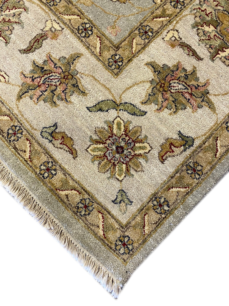 8 x 10 LIGHT GREEN Fine Quality Handmade Ziglar Rug #F-6472