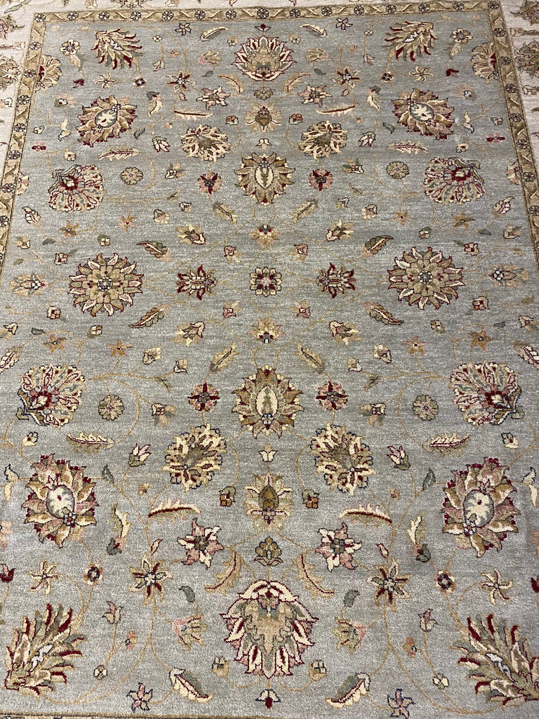 8 x 10 LIGHT GREEN Fine Quality Handmade Ziglar Rug #F-6472
