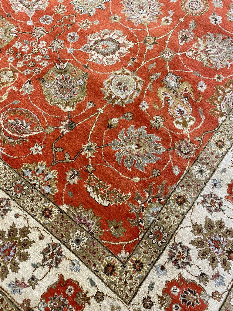 8 x 10 Fine Quality Agra Ziglar Rug CORAL #F-6475