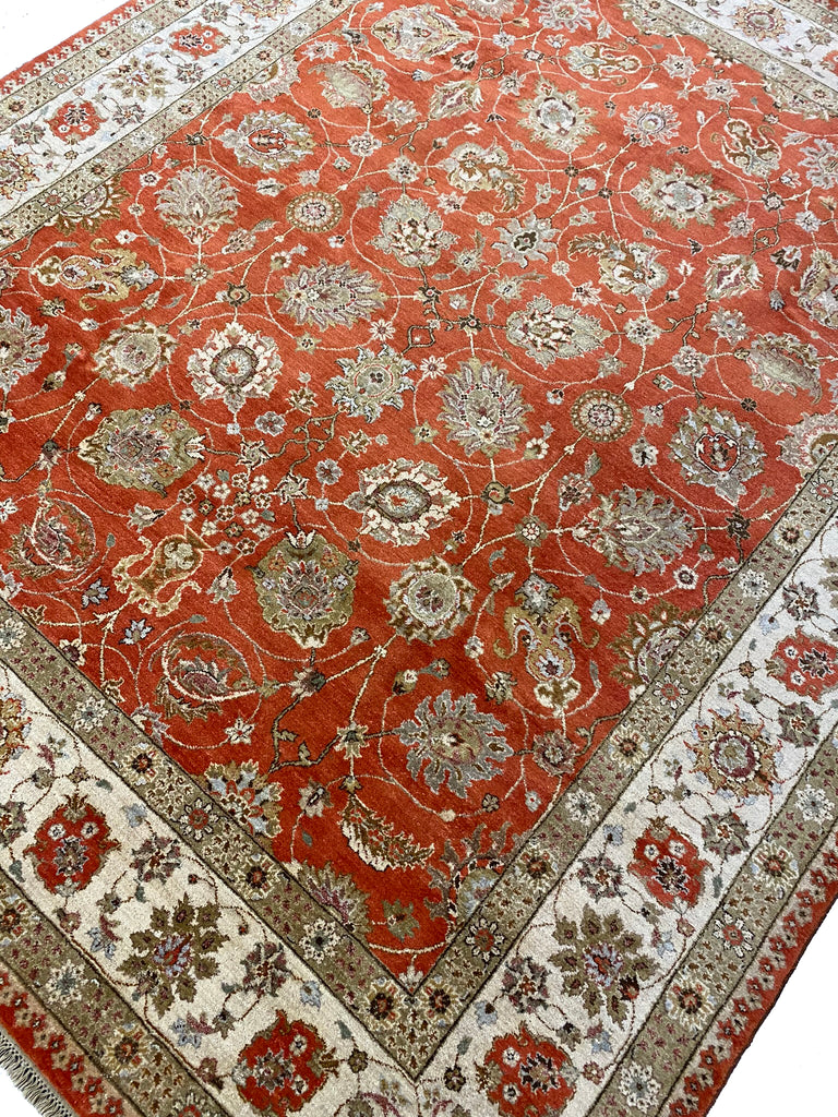 8 x 10 Fine Quality Agra Ziglar Rug CORAL #F-6475