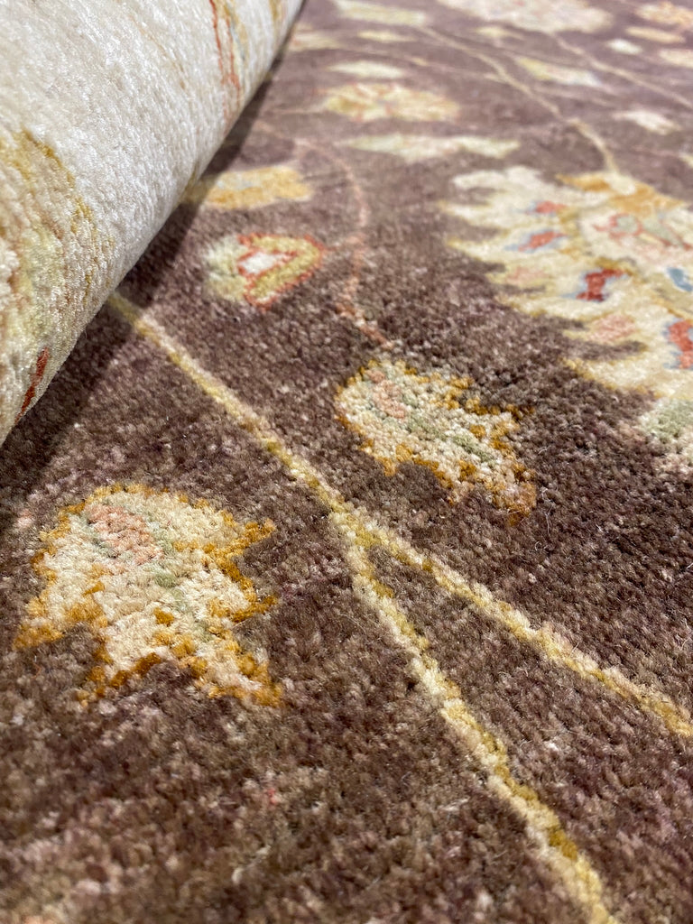 8 x 10 Chocolate BROWN Ziglar Rug Natural Wool #B-72584