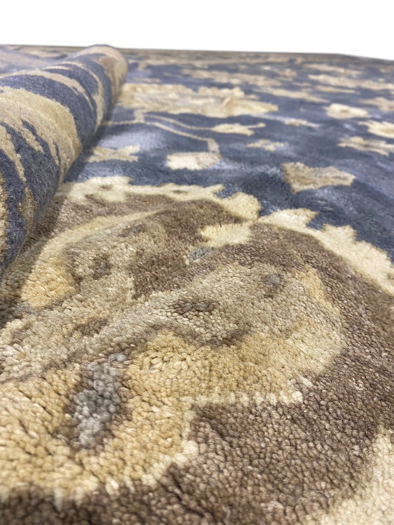 10.2 x 20.0 Large Unusual Size Runner Slate Gray Handmade Rug #B-78932